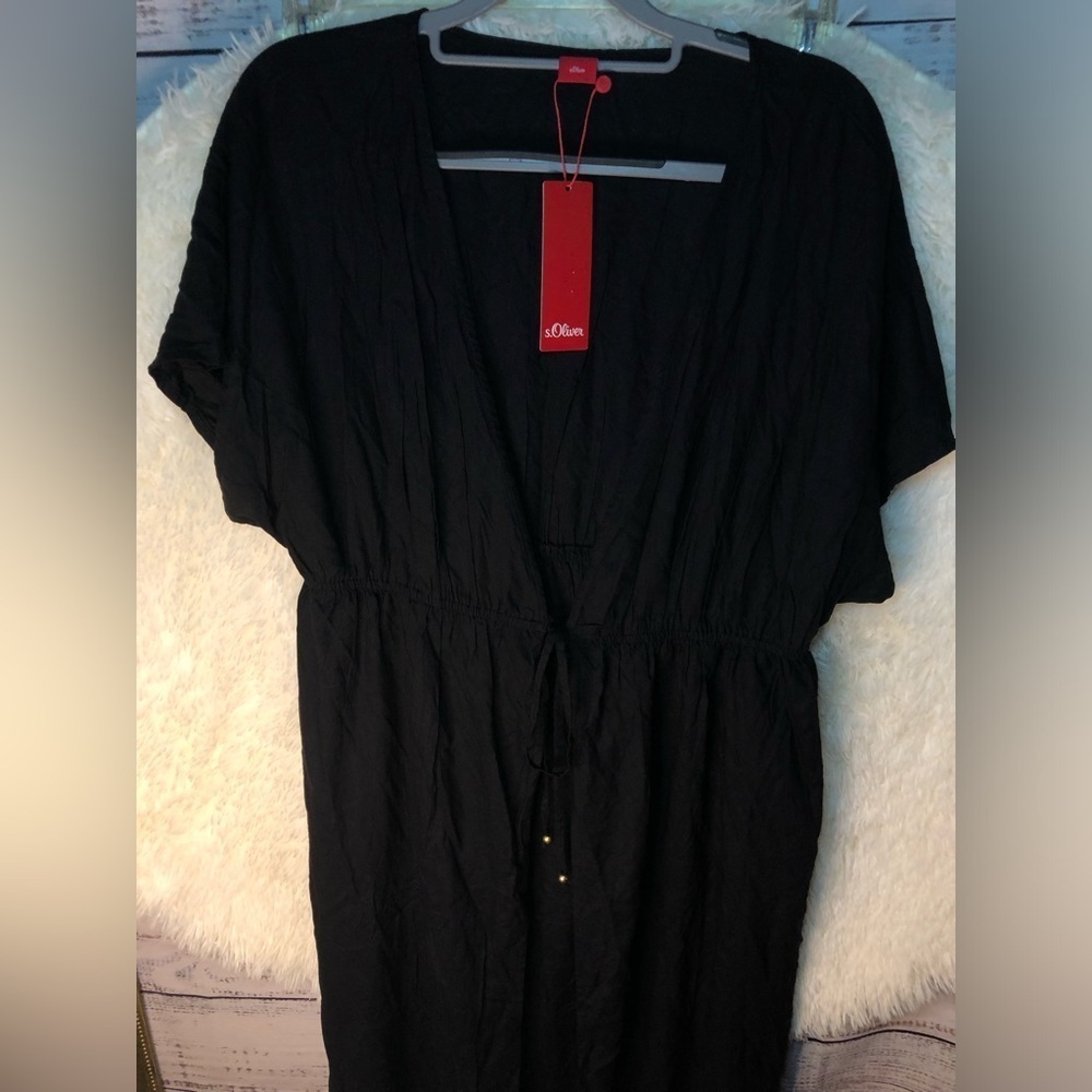 Lascana s.Oliver Black Ruffle Swim Coverup NWT size 12 - Picture 4 of 16